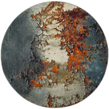 Safavieh 8 x 8 ft. Round Glacier Contemporary Rug; Blue & Multi Color GLA125B-8R